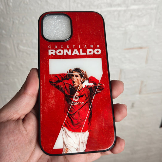 Ronaldo red phone glass cover
