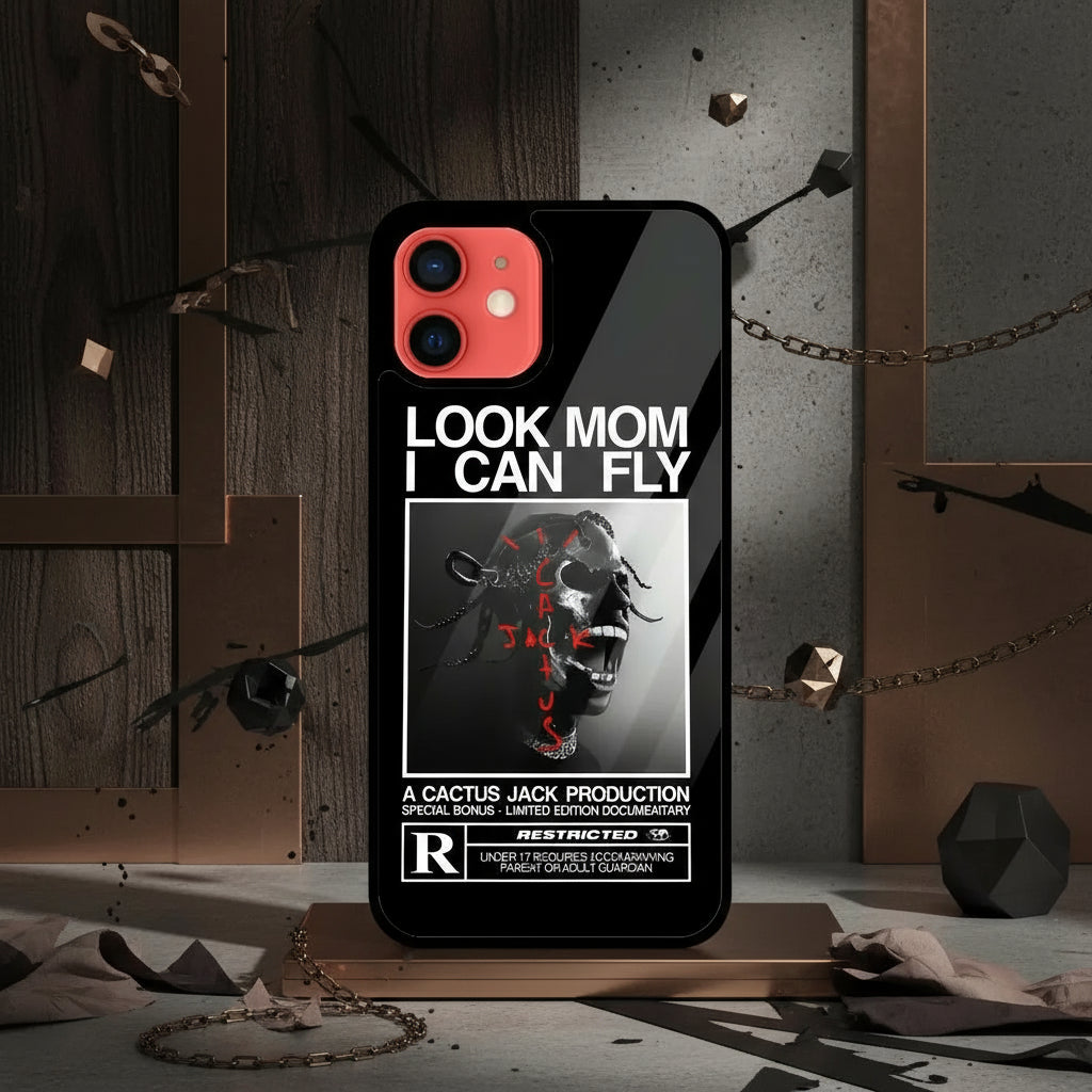 Look mom i can fly (Phone glass case)