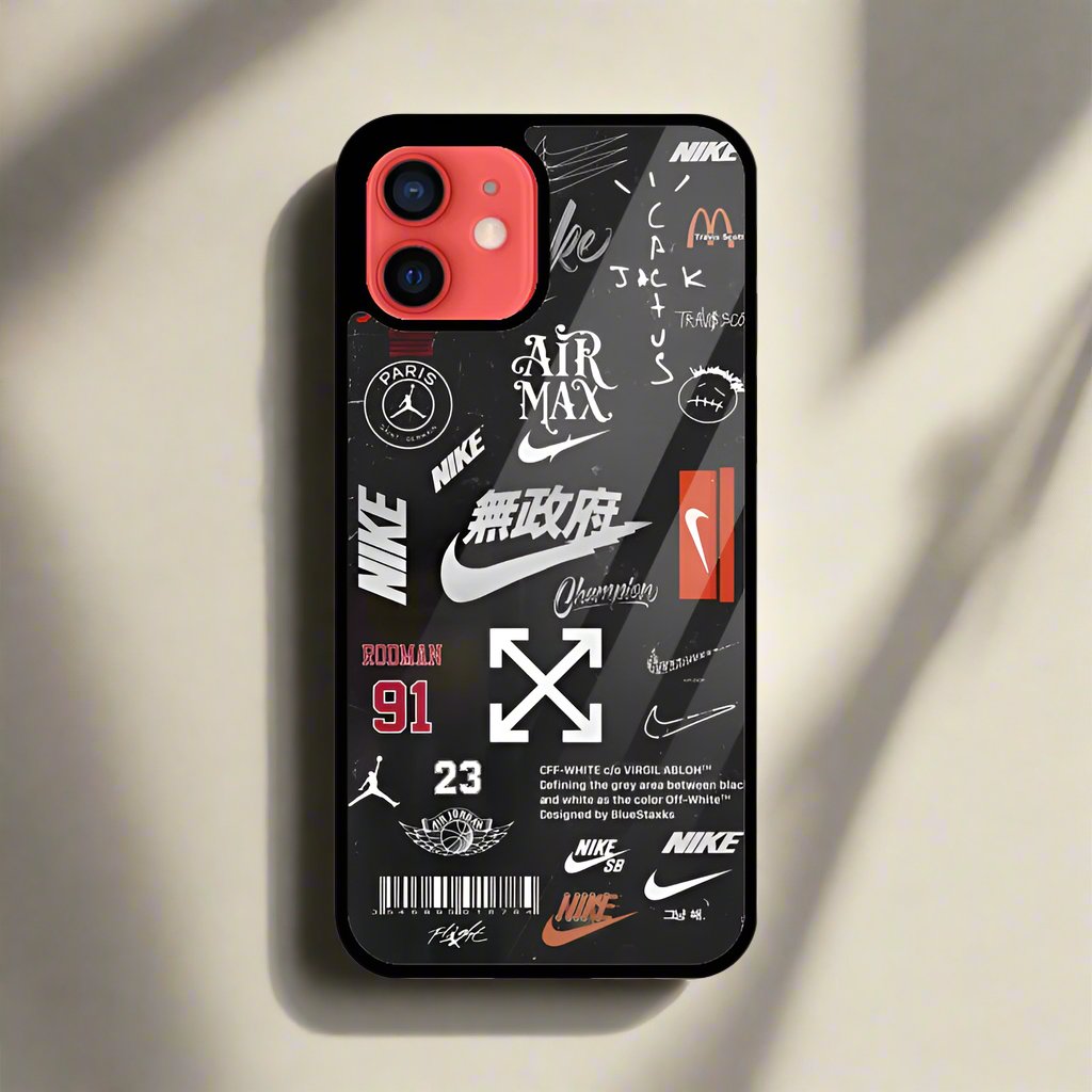 Nike glass cheap iphone case