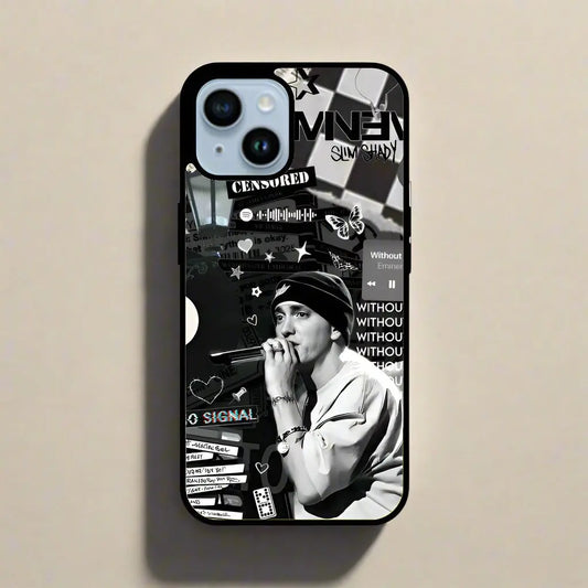 Eminem dark brown aesthetic (phone glass cover)