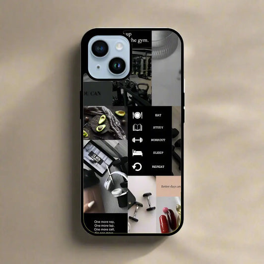 Gym routine (phone glass cover)