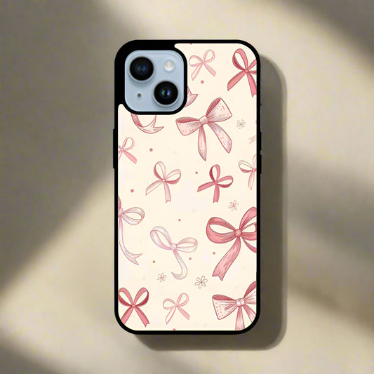 Pink Bow aesthetic (phone glass cover)