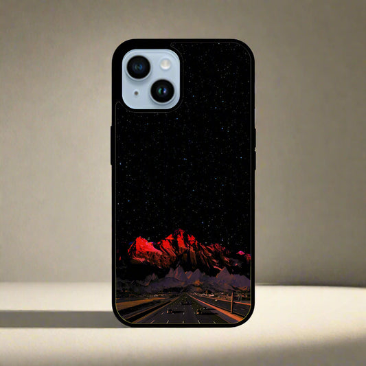 Red mountains (phone glass cover)