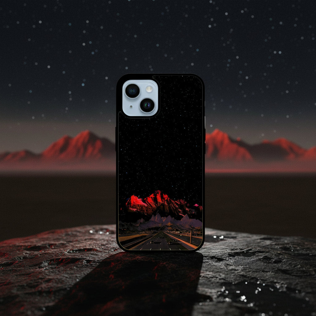 Red mountains (phone glass cover)