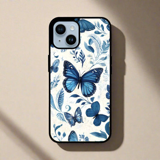 Butterfly blue (phone glass cover)