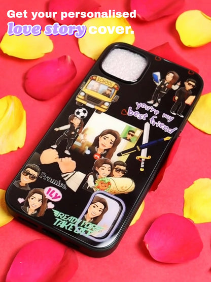 Love Story Glass Phone Cover