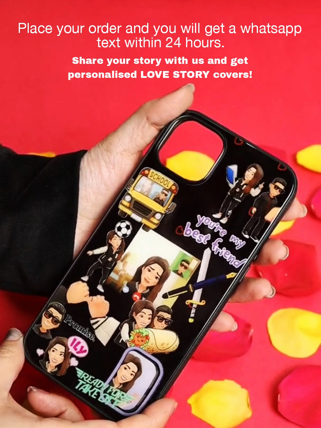 Love Story Glass Phone Cover