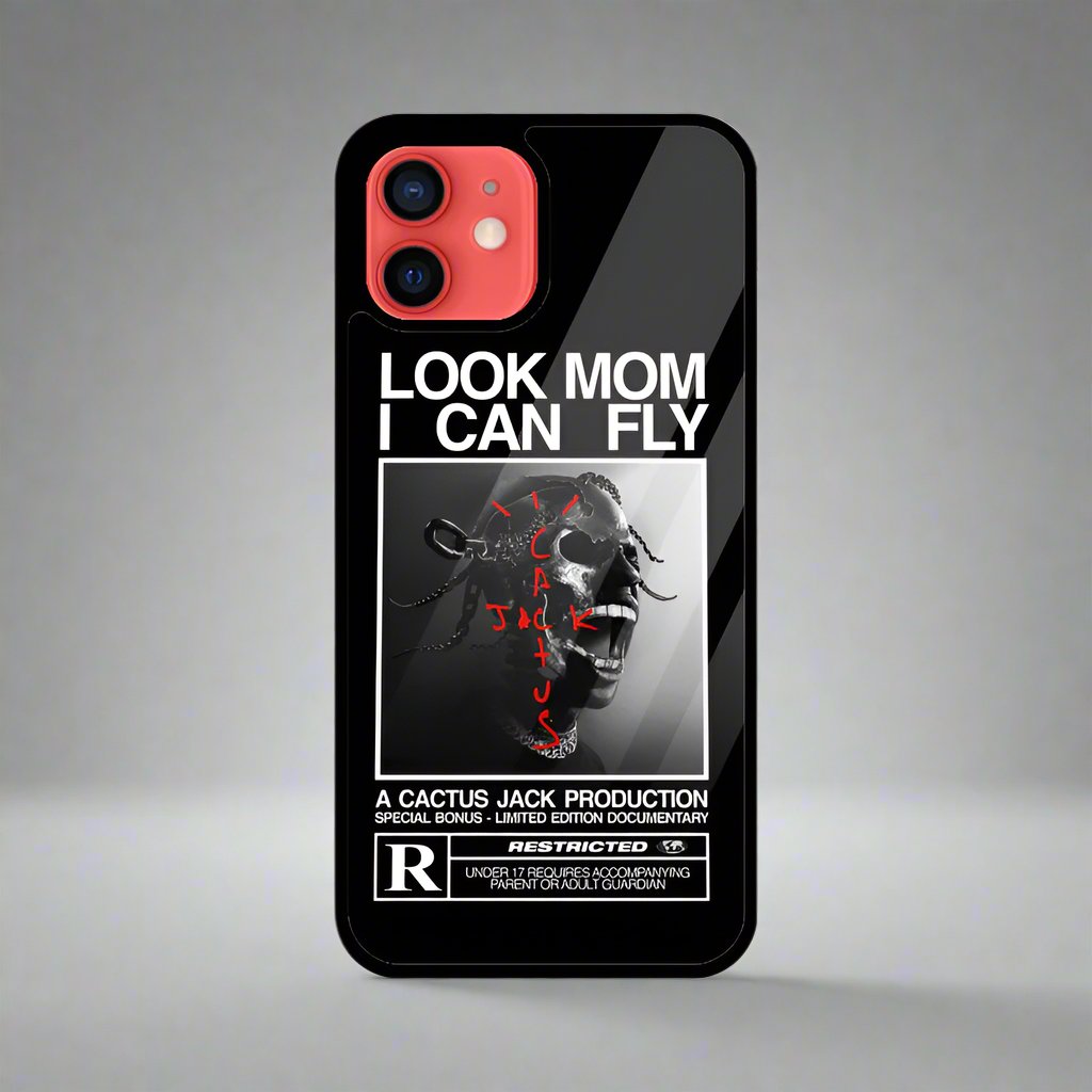 Look mom i can fly (Phone glass case)