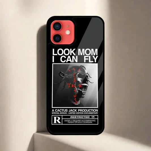 Look mom i can fly (Phone glass case)