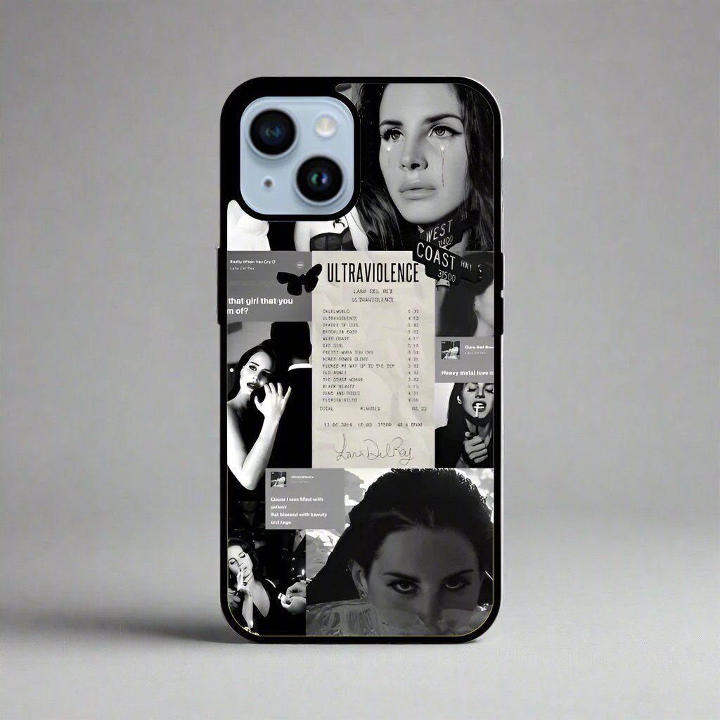 lana del rey b&w (phone glass case)