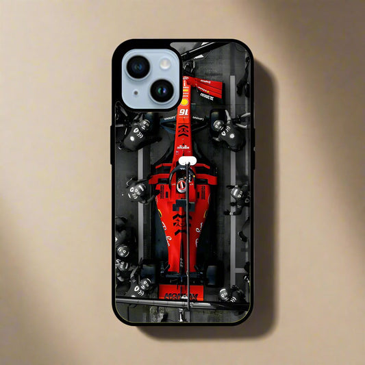 F1 red aesthetic (phone glass cover)