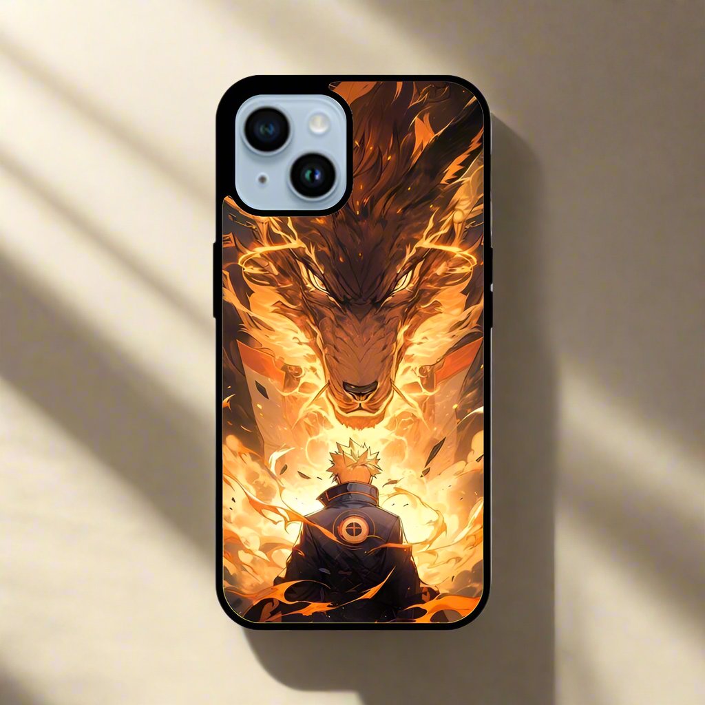 Anime fire aesthetic phone glass cover