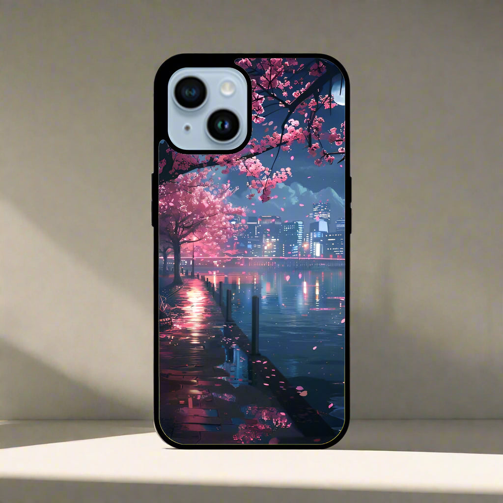 Anime city phone glass cover