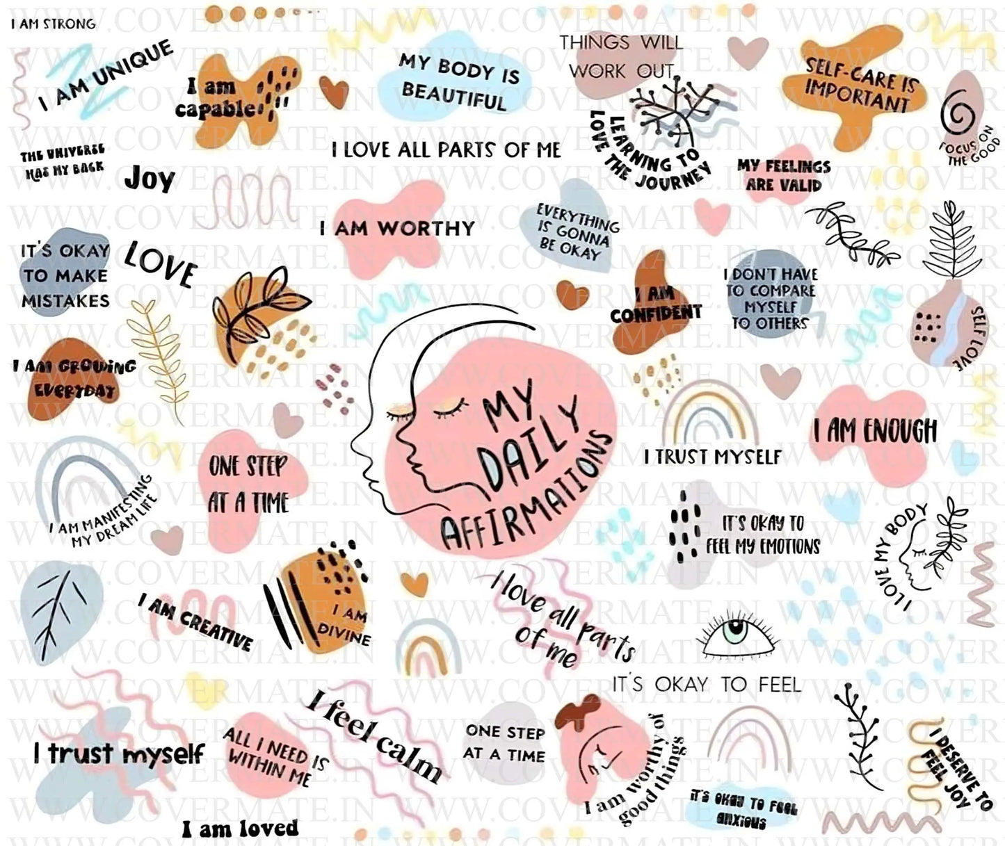 Daily affirmations tumbler