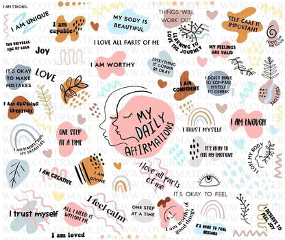 Daily affirmations tumbler